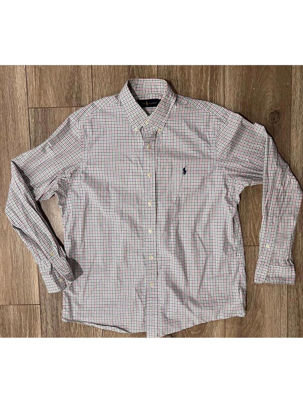 Ralph Lauren Men's Button Down Shirt, Checkered, Size Large